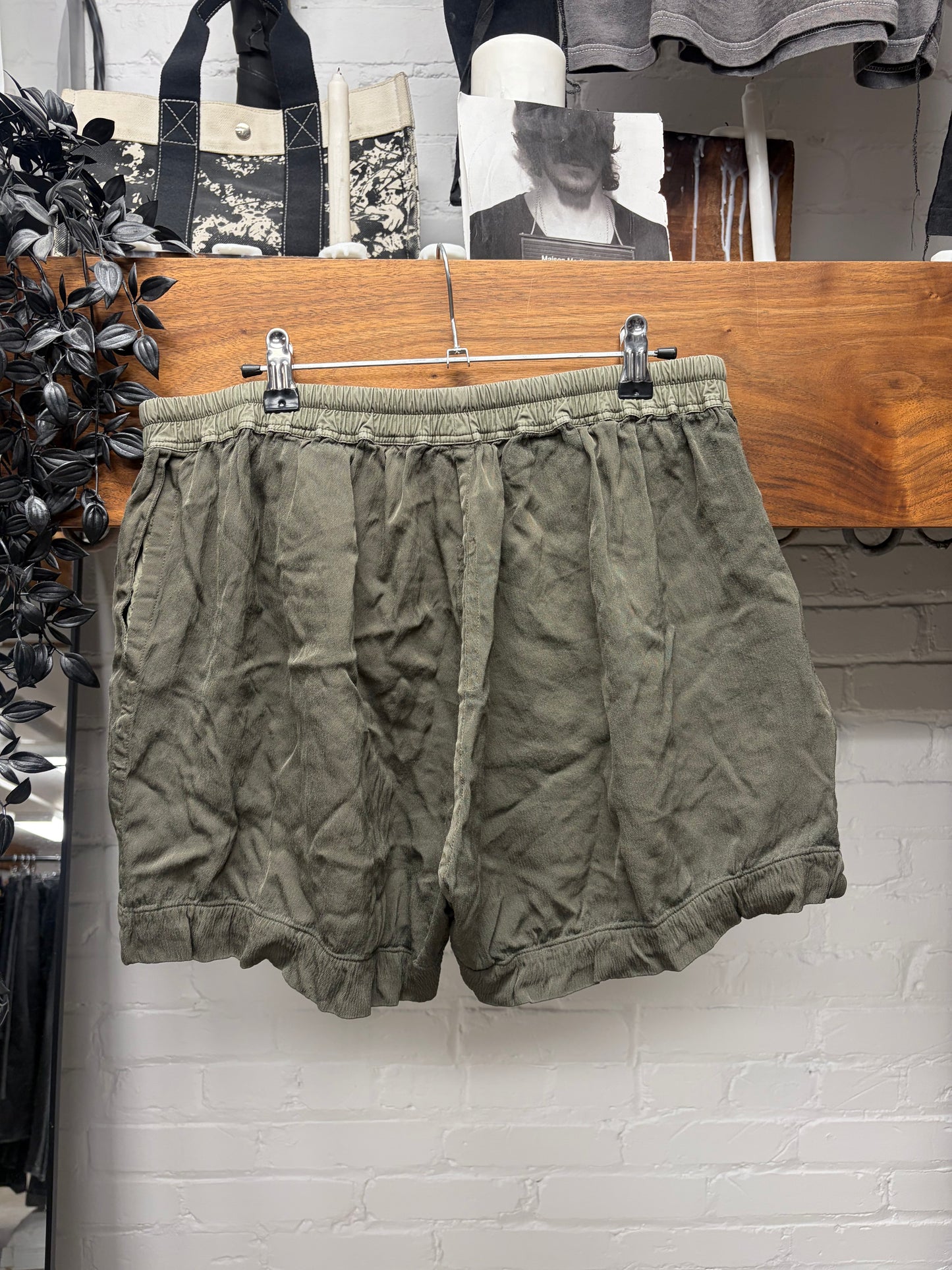 SS2016 Rick Owens ‘Cyclops’ Palm Brown Drawstring Shorts