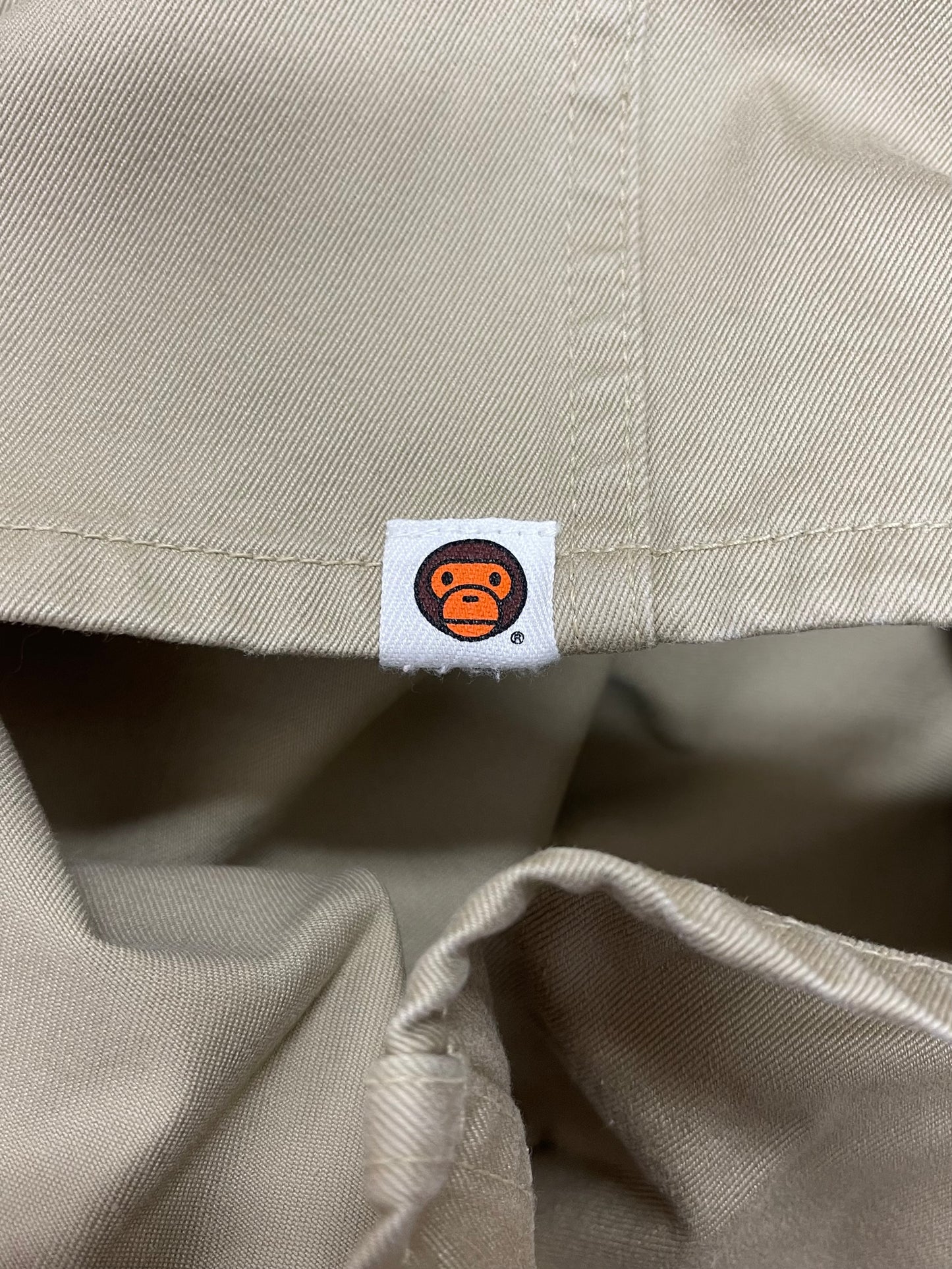 2000s Bape Baby Milo ‘Sleeping’ Logo Wide Leg Shorts