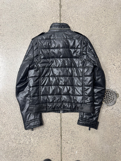 Neil Barrett Down Filled Black Moto-Biker Jacket