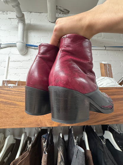 AW2007 Maison Martin Margiela ‘Flame’ Cuban Heel Leather Boots