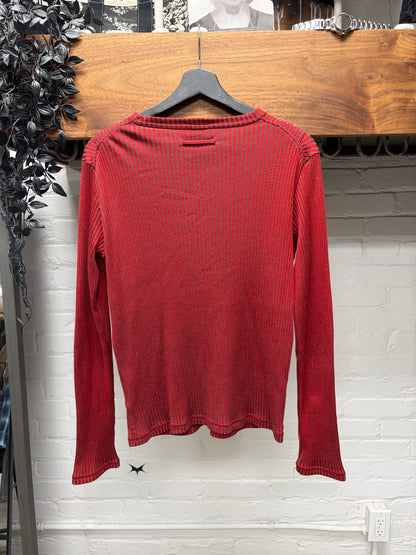 Vintage Jean Paul Gaultier ‘Overall Strap’ Harness Layered Pinstripe Long Sleeve Shirt