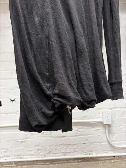 AW2015 Rick Owens ‘Sphinx’ Double Layered Black Long Sleeve Shirt