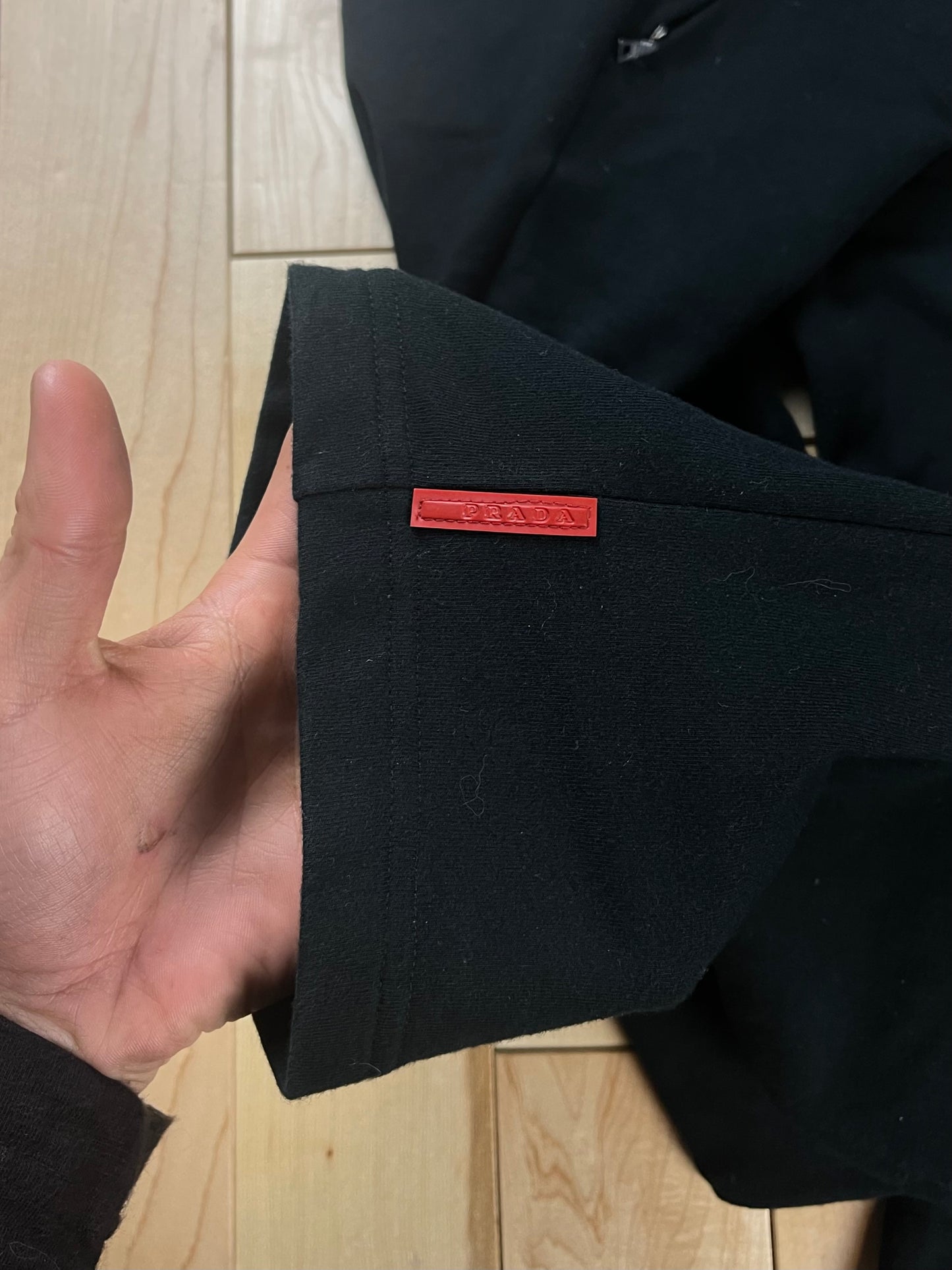 Prada Sport Red Stripe Logo Sweatpants