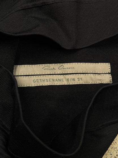 AW2021 Rick Owens ‘Gethsemane’ Ribbed Black Bike Shorts