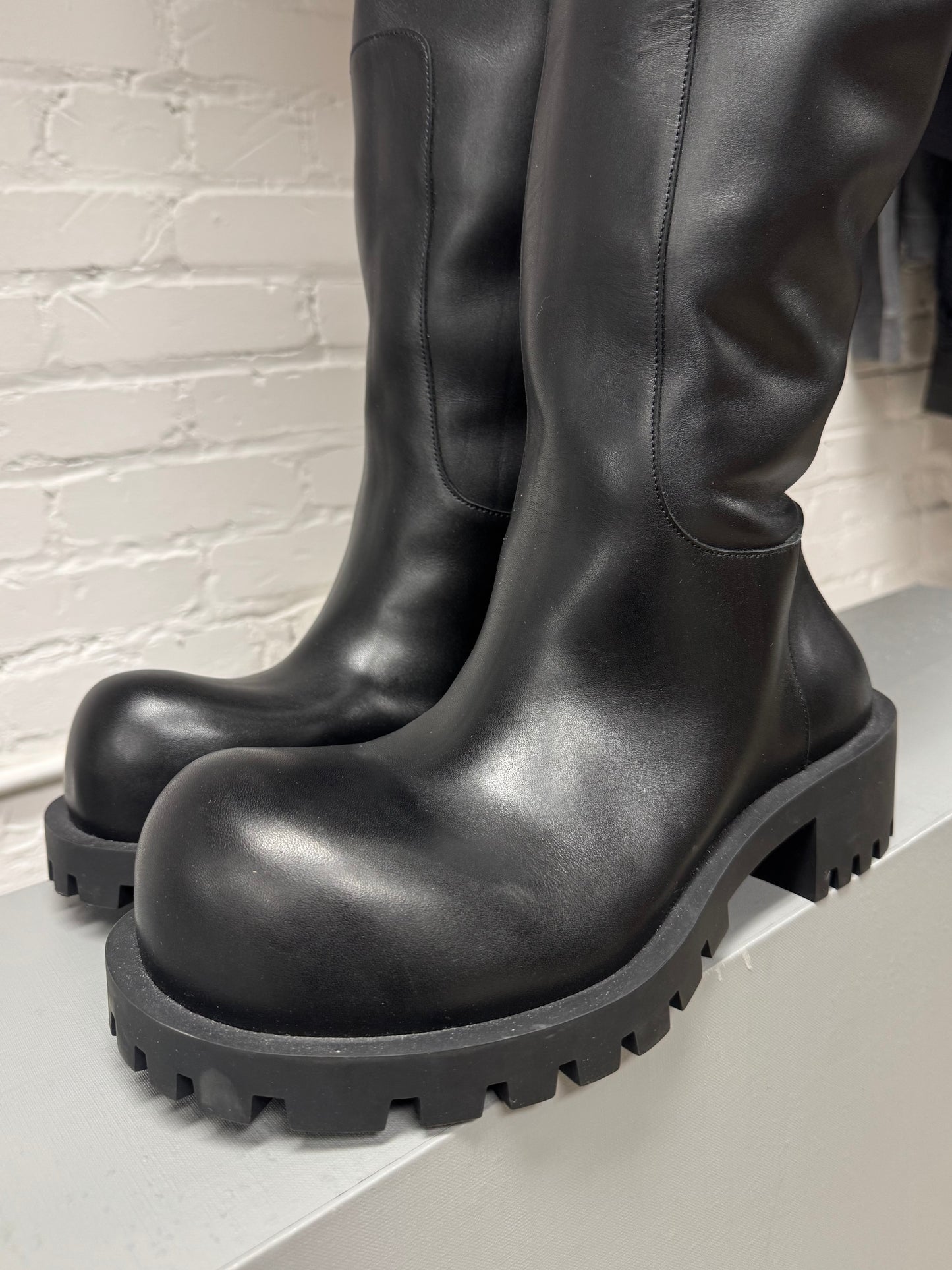 Balenciaga Over Knee Length ‘Hummer’ Extra Tall Platform Leather Boots