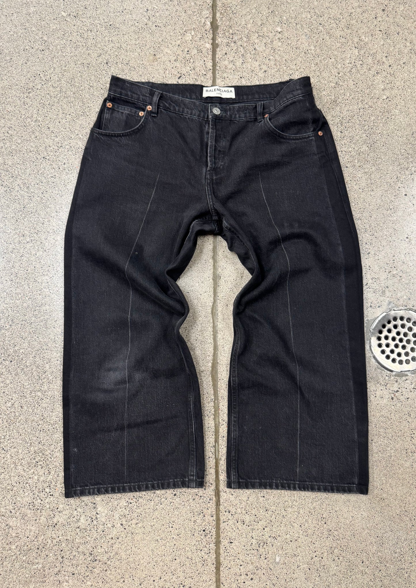 2016 Balenciaga 3/4 Length Wide Leg Denim