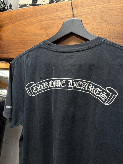 Vintage Chrome Hearts Fuck You ‘Scroll Logo’ Black Graphic T-Shirt