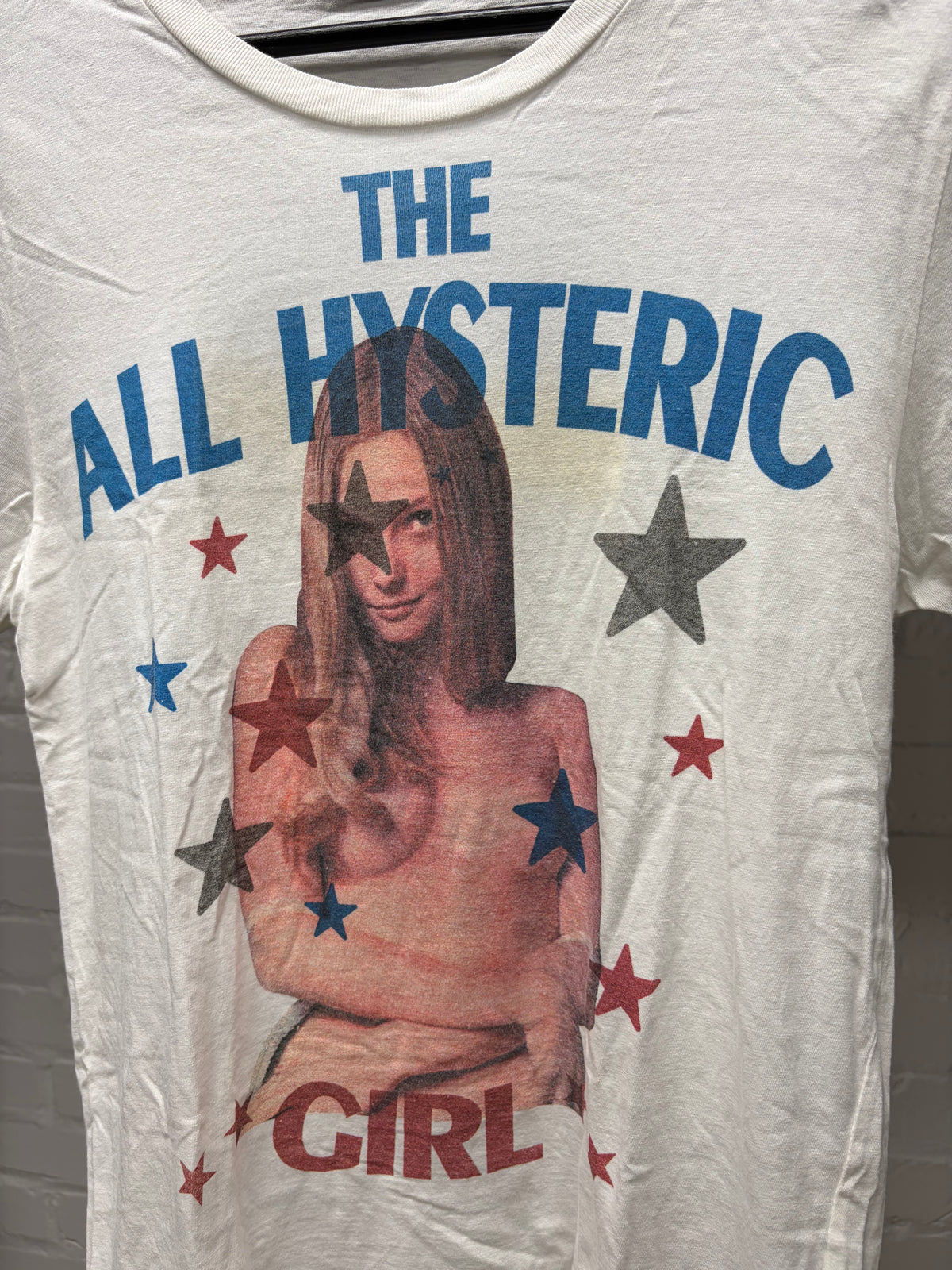Hysteric Glamour ‘The all Hysteric Girl’ Cream Graphic T-Shirt