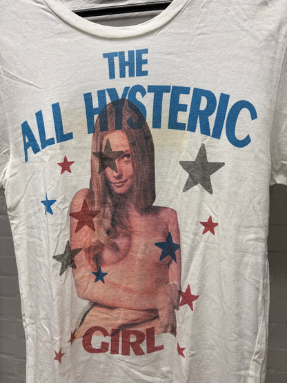 Hysteric Glamour ‘The all Hysteric Girl’ Cream Graphic T-Shirt