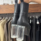 Rick Owens Black Leather/Clear Heel Kiss Boots