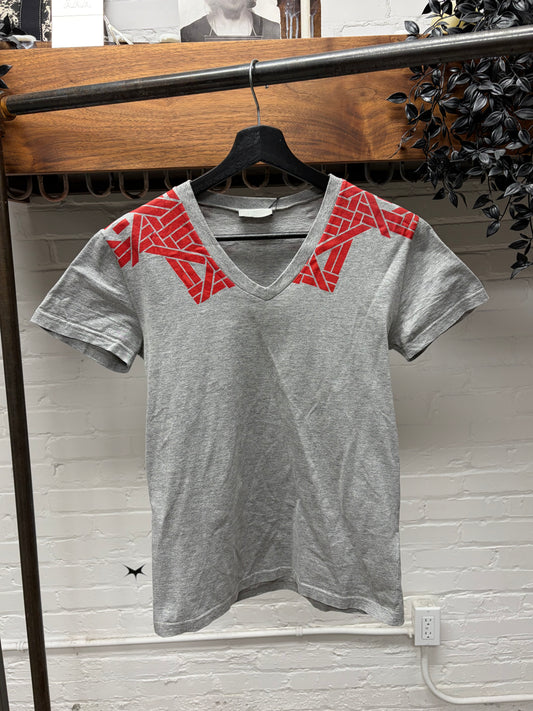 SS2008 Dior Homme by Kris Van Assche ‘Geometric’ V-Neck T-Shirt