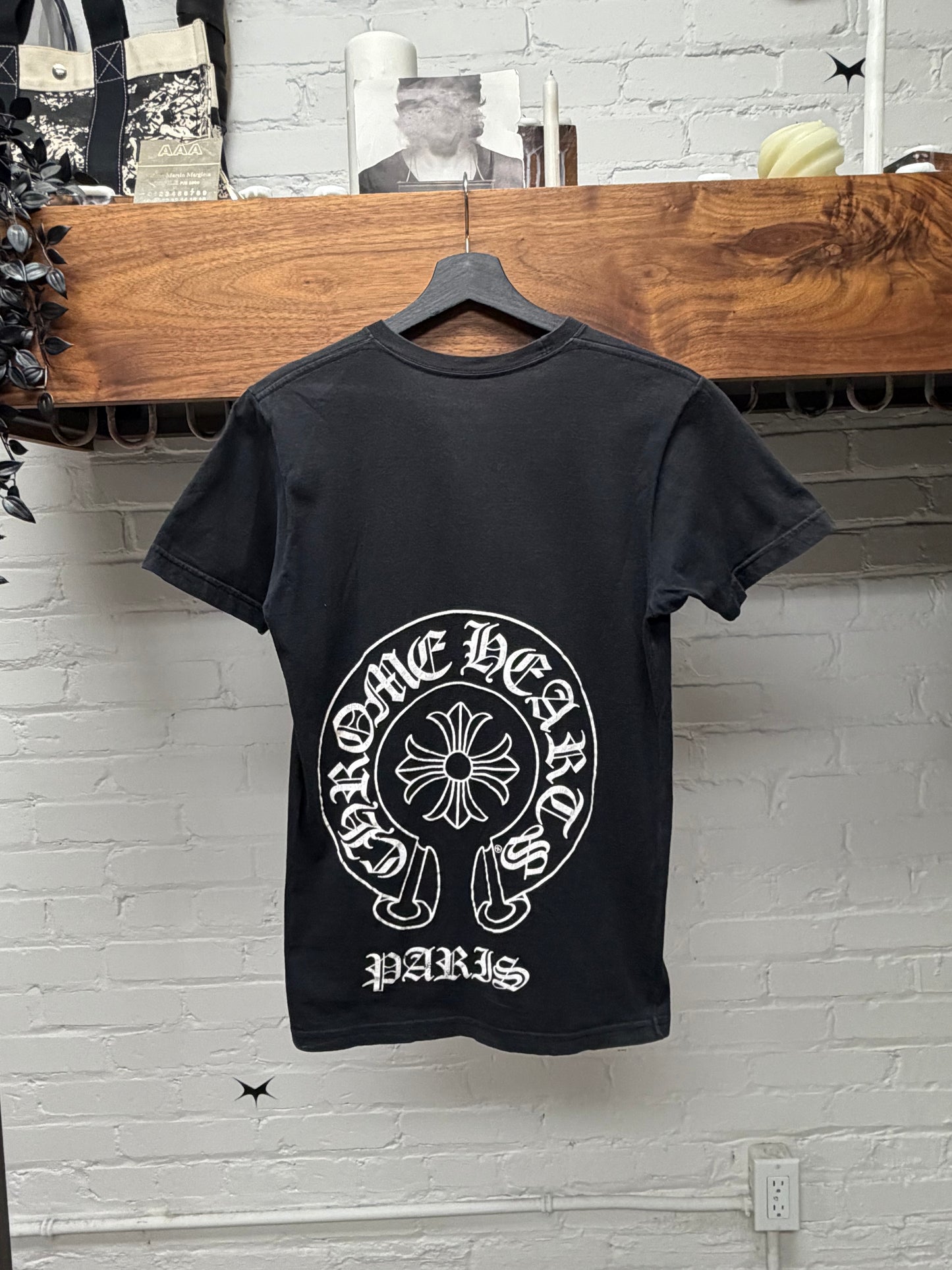 Chrome Hearts ‘Paris’ Store Exclusive Horseshoe Logo Black Graphic T-Shirt