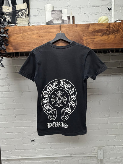 Chrome Hearts ‘Paris’ Store Exclusive Horseshoe Logo Black Graphic T-Shirt