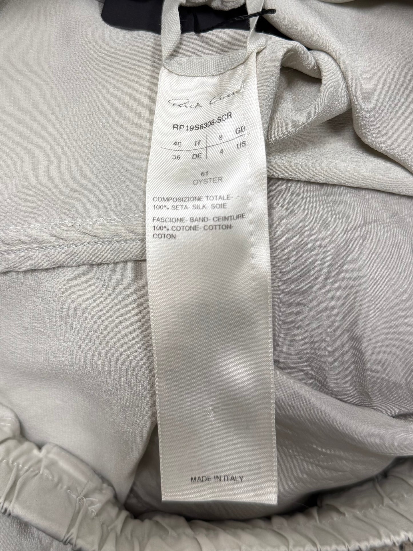 SS2019 Rick Owens ‘Oyster’ Drop Crotch Shorts