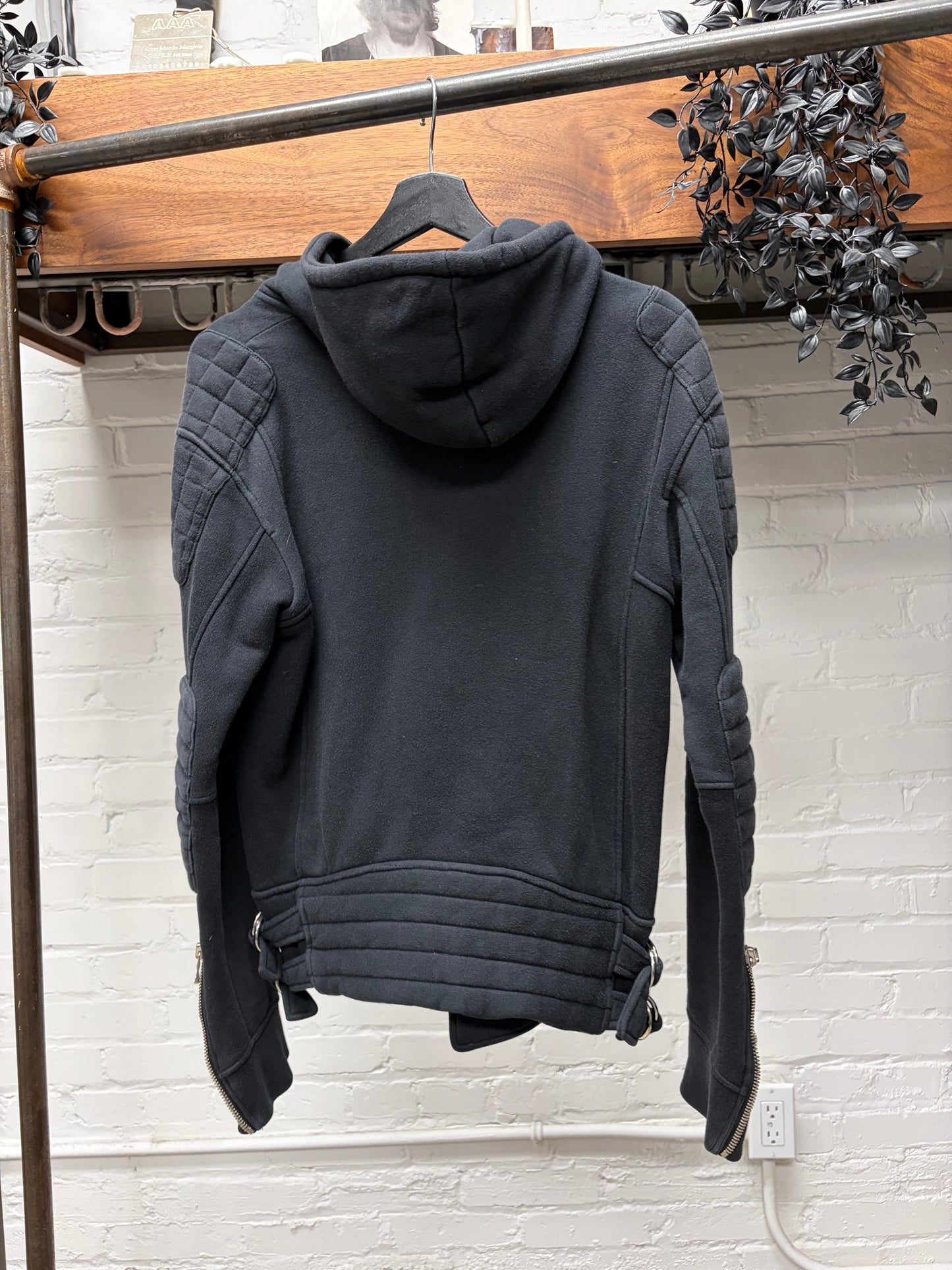 AW2012 Balmain by Olivier Rousteig Biker Zip-Up Hoodie