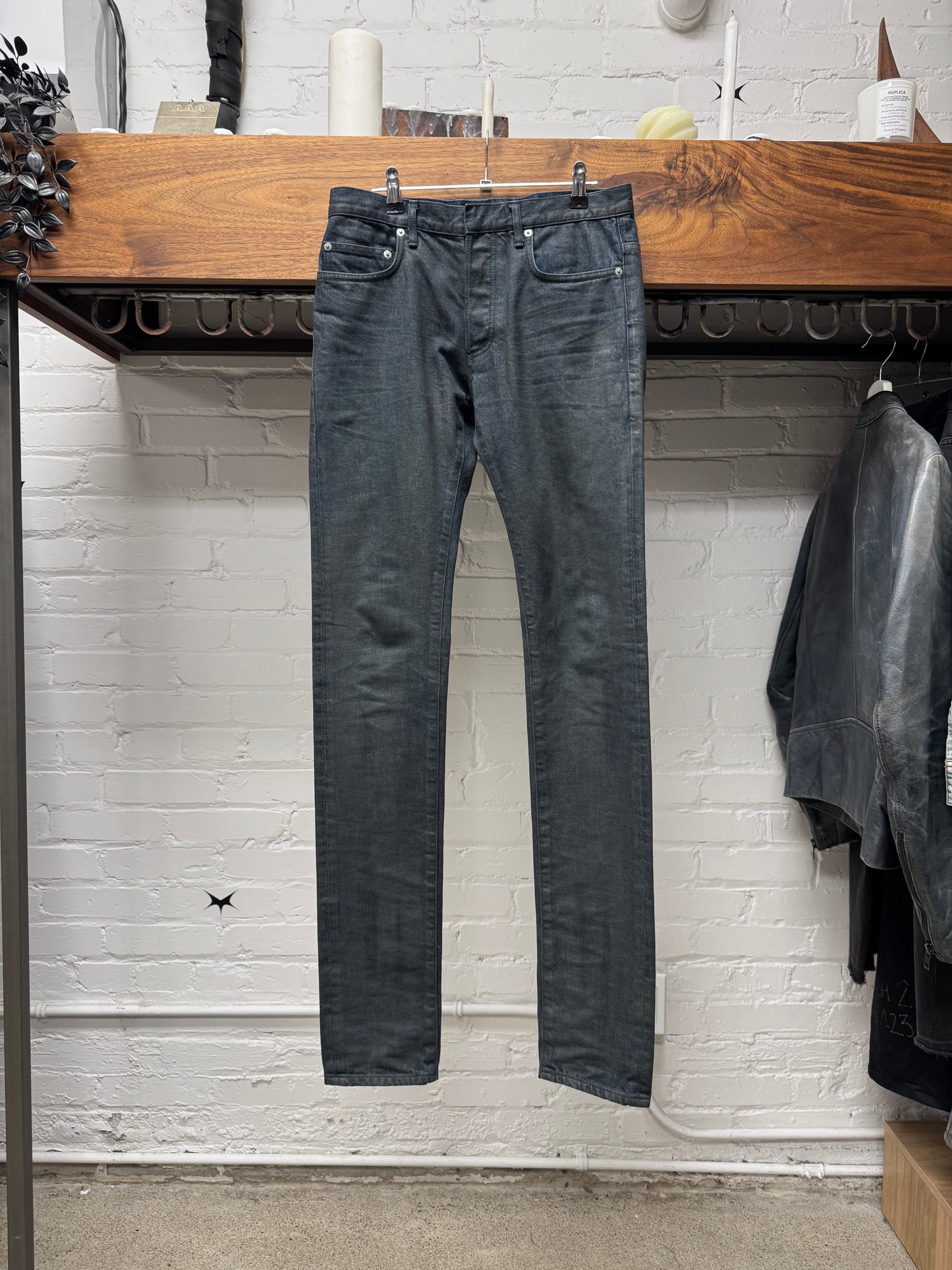 Dior Homme ‘Waxed Black’ Unaltered Skinny Denim
