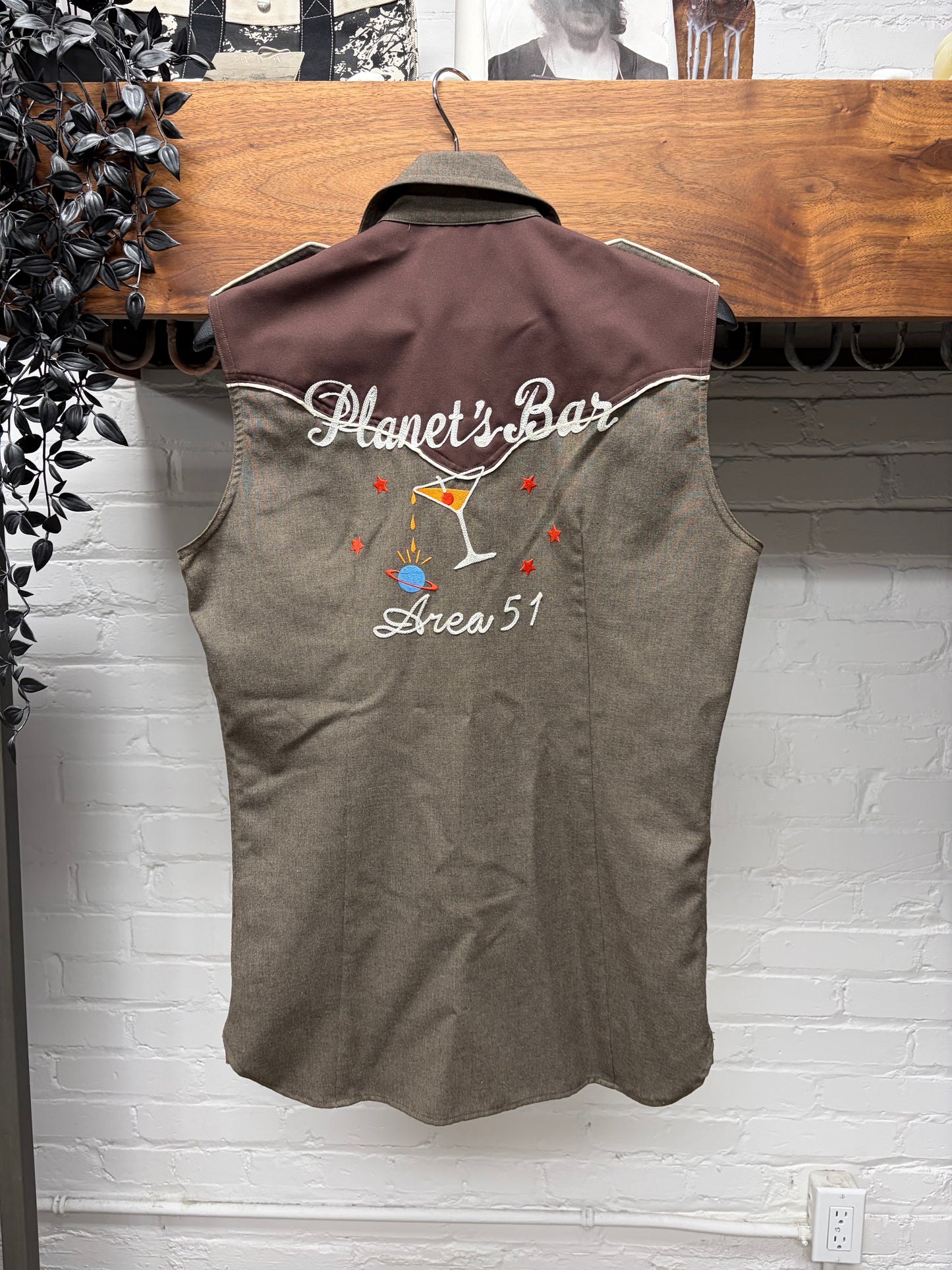 2000s Miharayasuhiro Western Short Sleeve Cutoff Collared Shirt