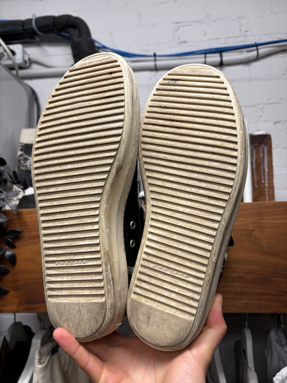 Rick Owens ‘Ramones’ Black/Milk High Top Sneakers