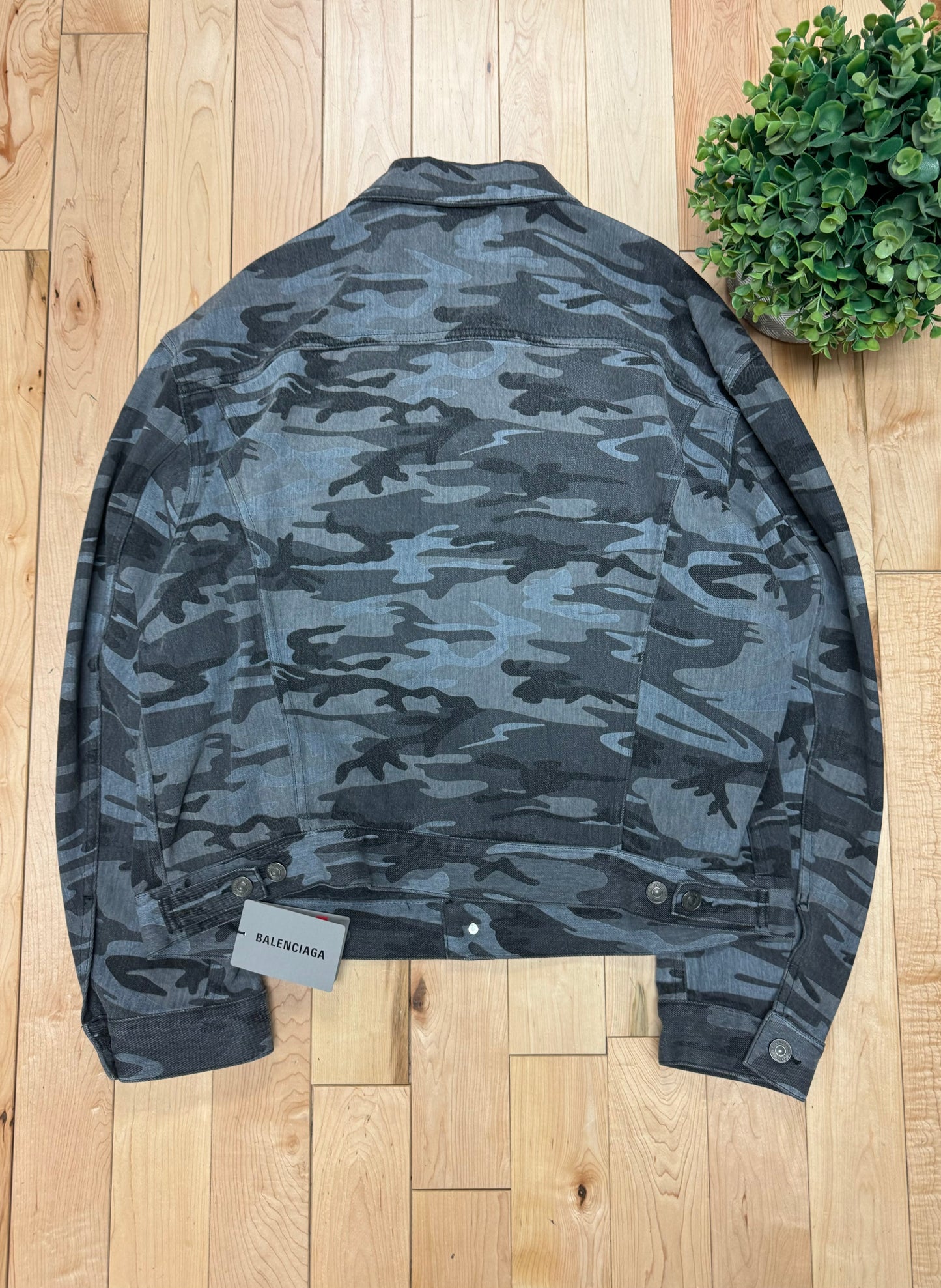 2020 Balenciaga Japan Exclusive ‘Russian Police Camo’ Denim Trucker Jacket