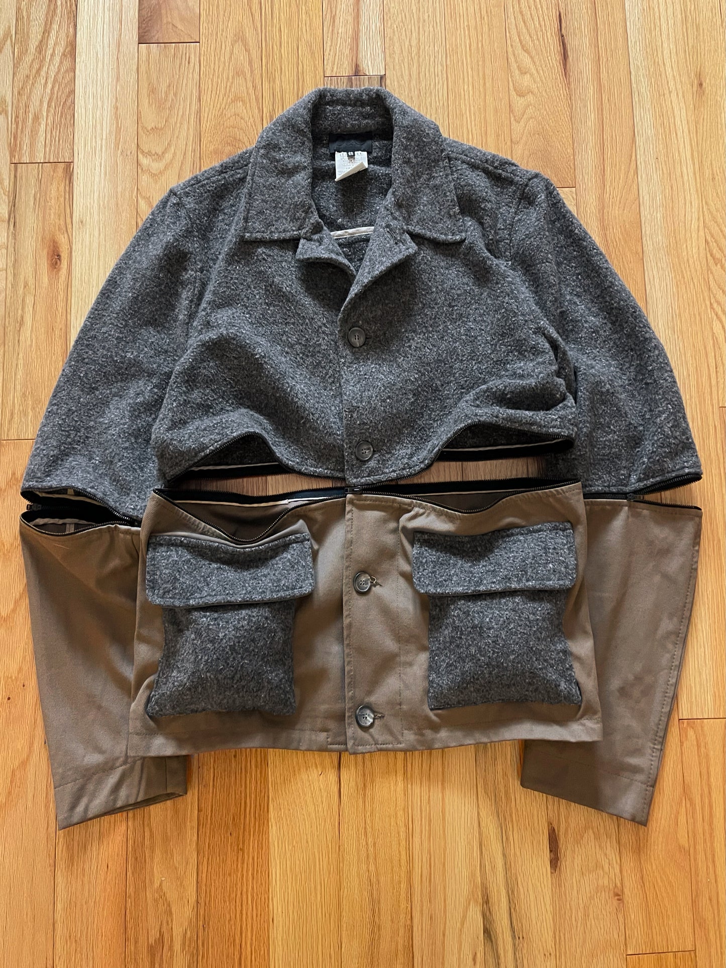 2000s Dolce & Gabbana Detachable Wool Button Down Jacket