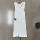 Vintage Chrome Hearts ‘T-Bar’ Cross Logo Ribbed Tank Top