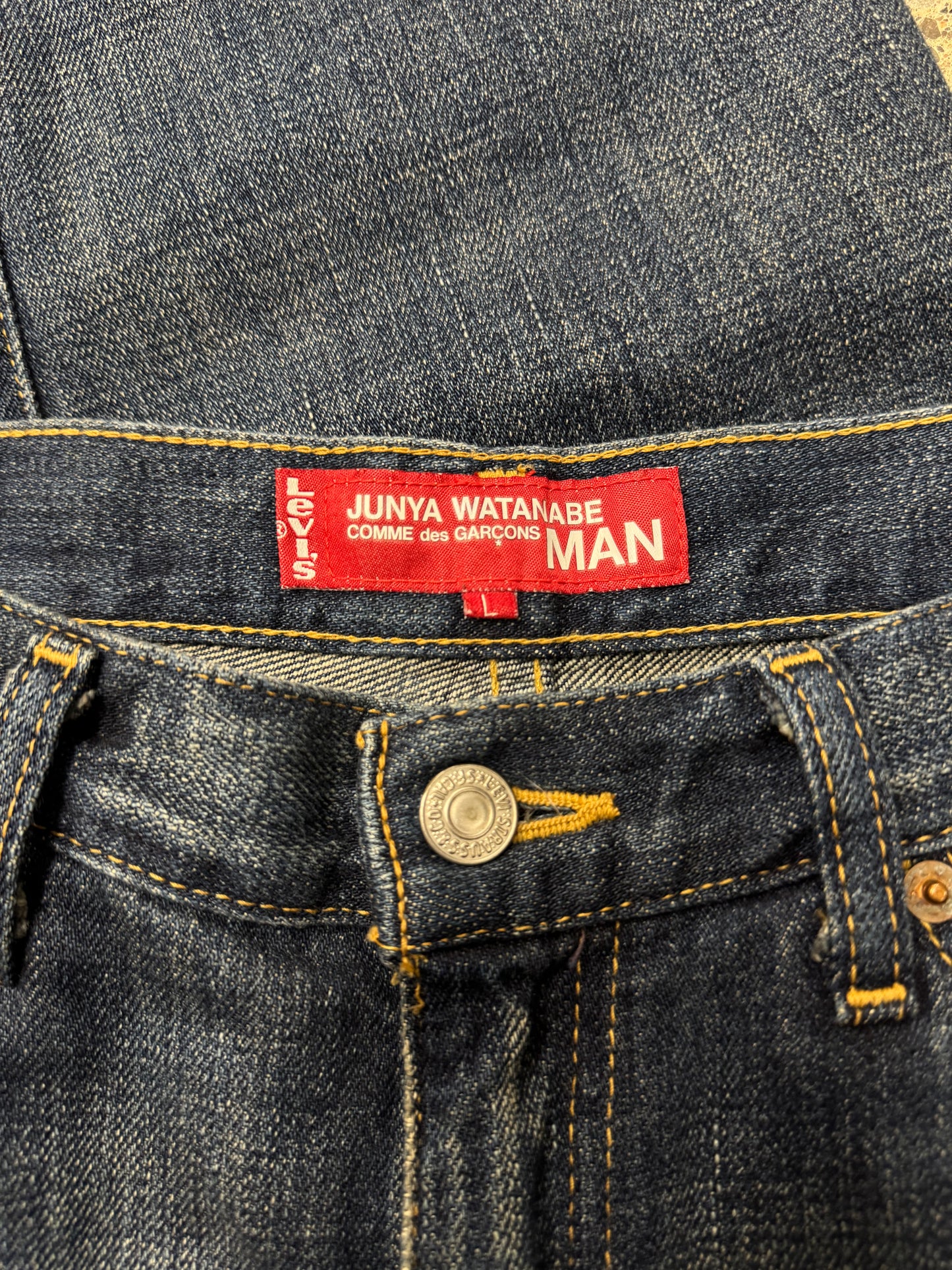AW2005 Junya Watanabe x Levi’s ‘Triglav’ Flag Blue Jeans
