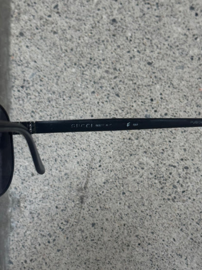 Gucci Black Tinted Aviator Sunglasses