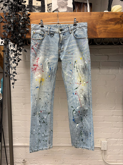 SS2006 Number (N)ine ‘Welcome to the Shadows’ Paint Splattered Denim