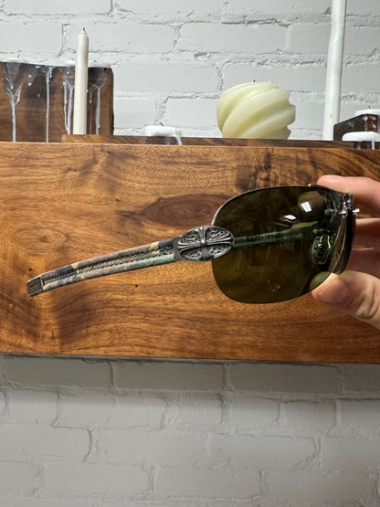 Chrome Hearts ‘Little Classic Oval’ Camo Leather/Silver Sunglasses