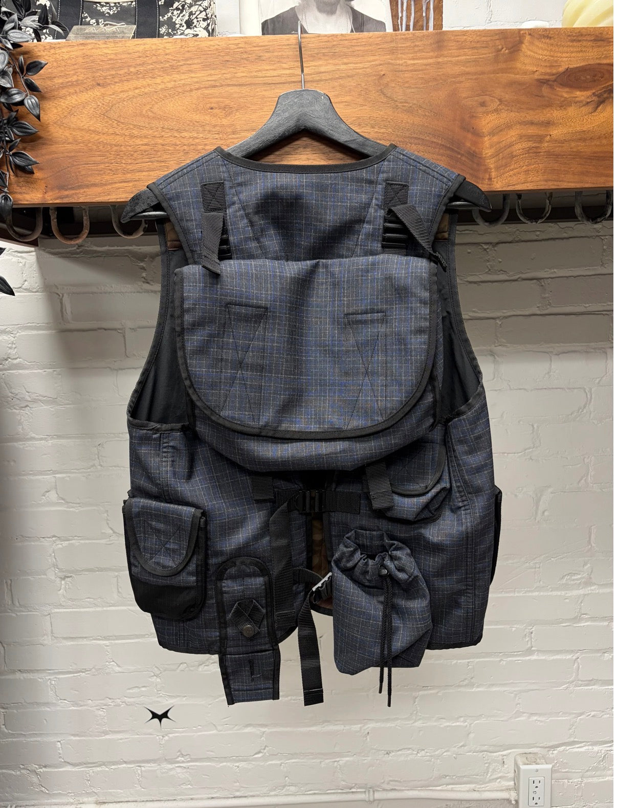 SS2019 Junya Watanabe Plaid Tactical Cargo Vest