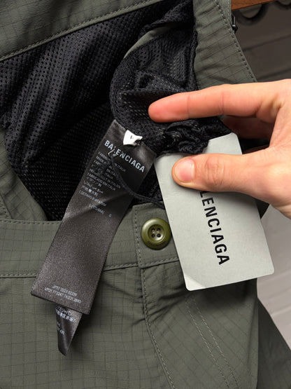 SS2024 Balenciaga ‘Sports Icon Logo’ Green Ripstop Convertible Cargo Pants