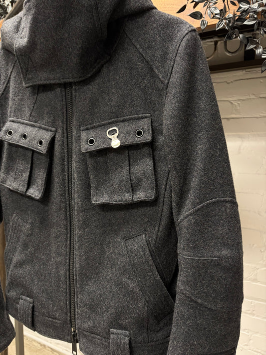 PPFM Military Inspired High Neck Wool Jacket