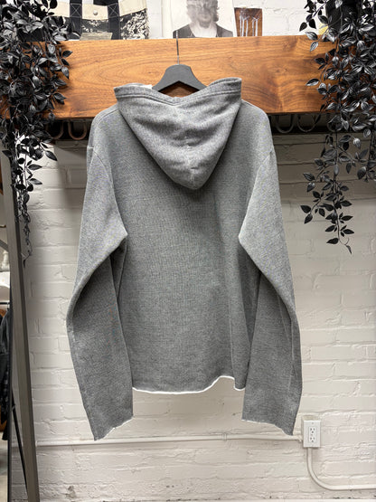 SS2003 Raf Simons Consumed ‘Penelope’ Blue/Grey Raw Hem Hoodie