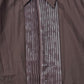 Givenchy ‘Zipper Track’ Brown Concealed Button Down Shirt