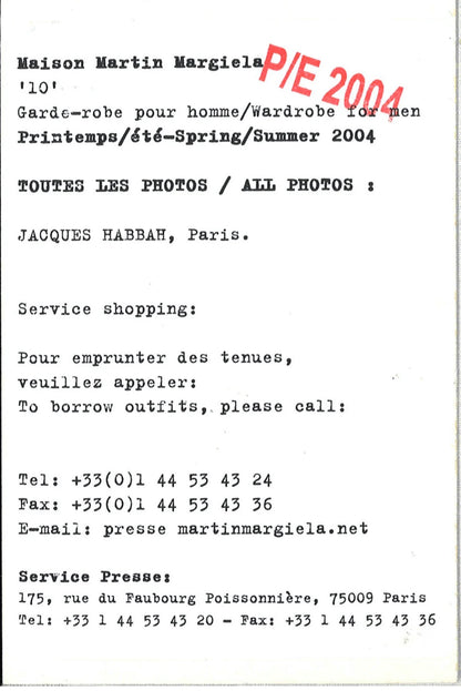 Spring Summer 2004 Maison Margiela ‘Vegetarian’ Tank Top