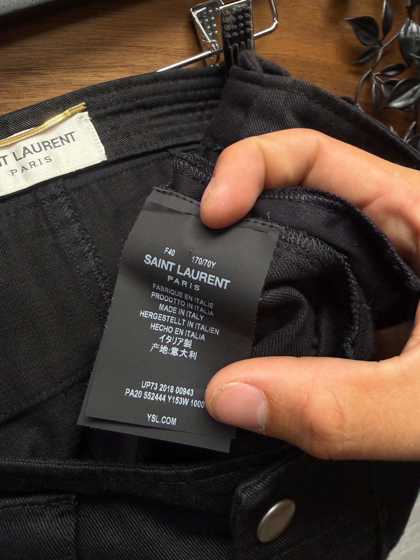 2018 Saint Laurent Black Cotton Shorts