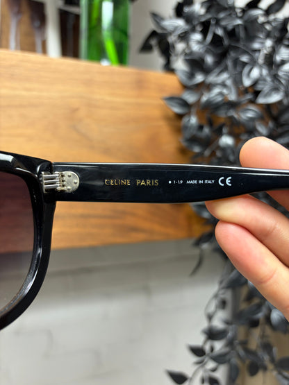Celine Studded Black ‘Flat Top’ Aviator Sunglasses