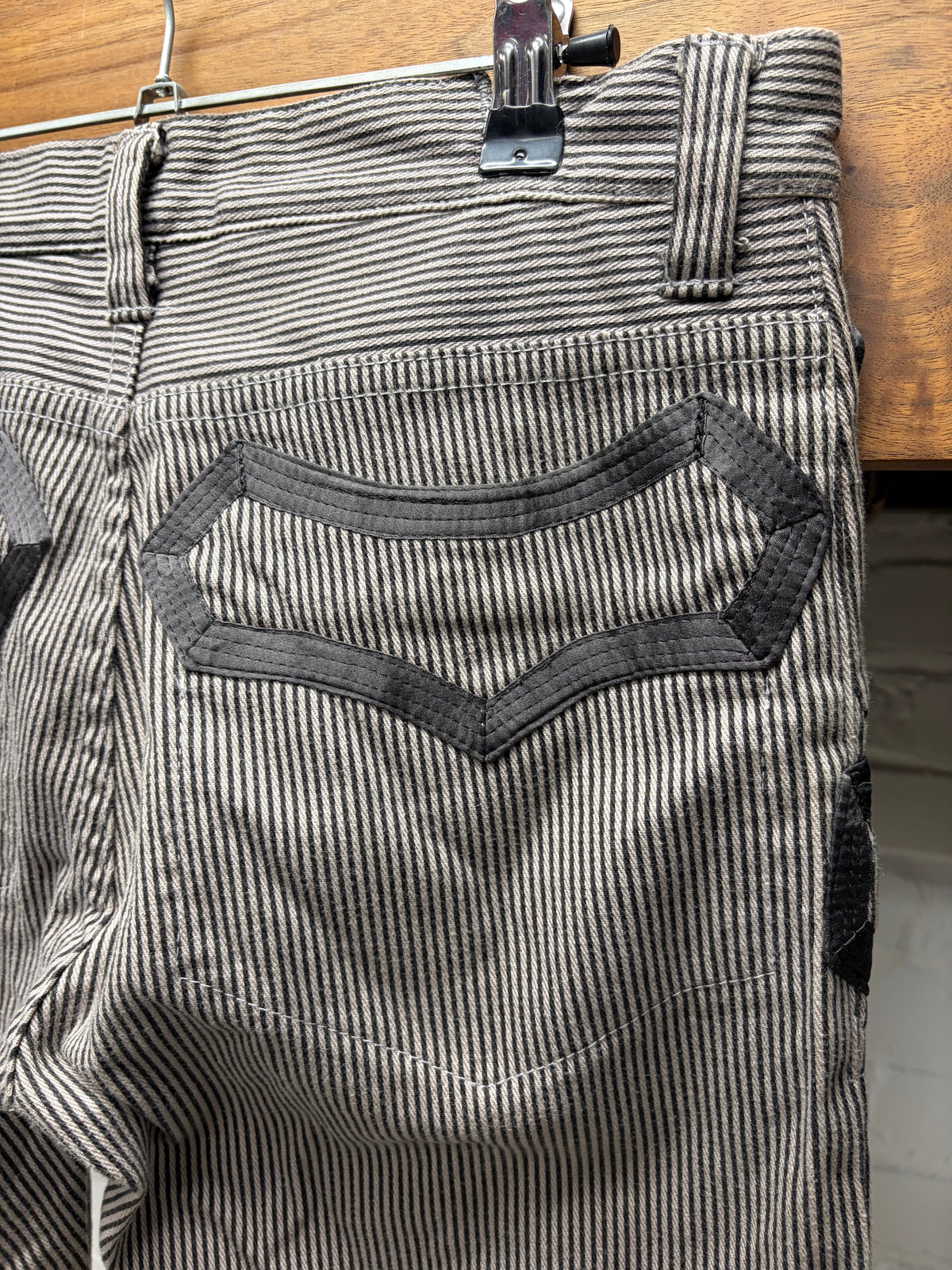 SS2009 Number (N)ine ‘The Lonesome Heroes’ Pinstripe Brown Skinny Jeans