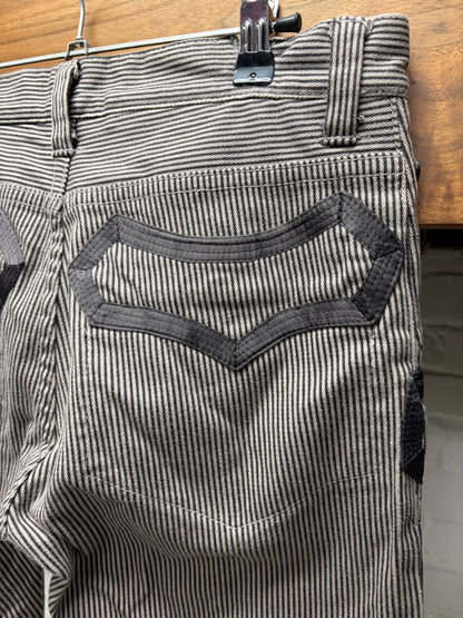 SS2009 Number (N)ine ‘The Lonesome Heroes’ Pinstripe Brown Skinny Jeans
