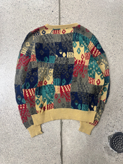 Vintage 1980s Issey Miyake Patterned Knit Sweatshirt