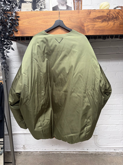 Prada Military Green Re-Nylon Oversized Bomber Jacket