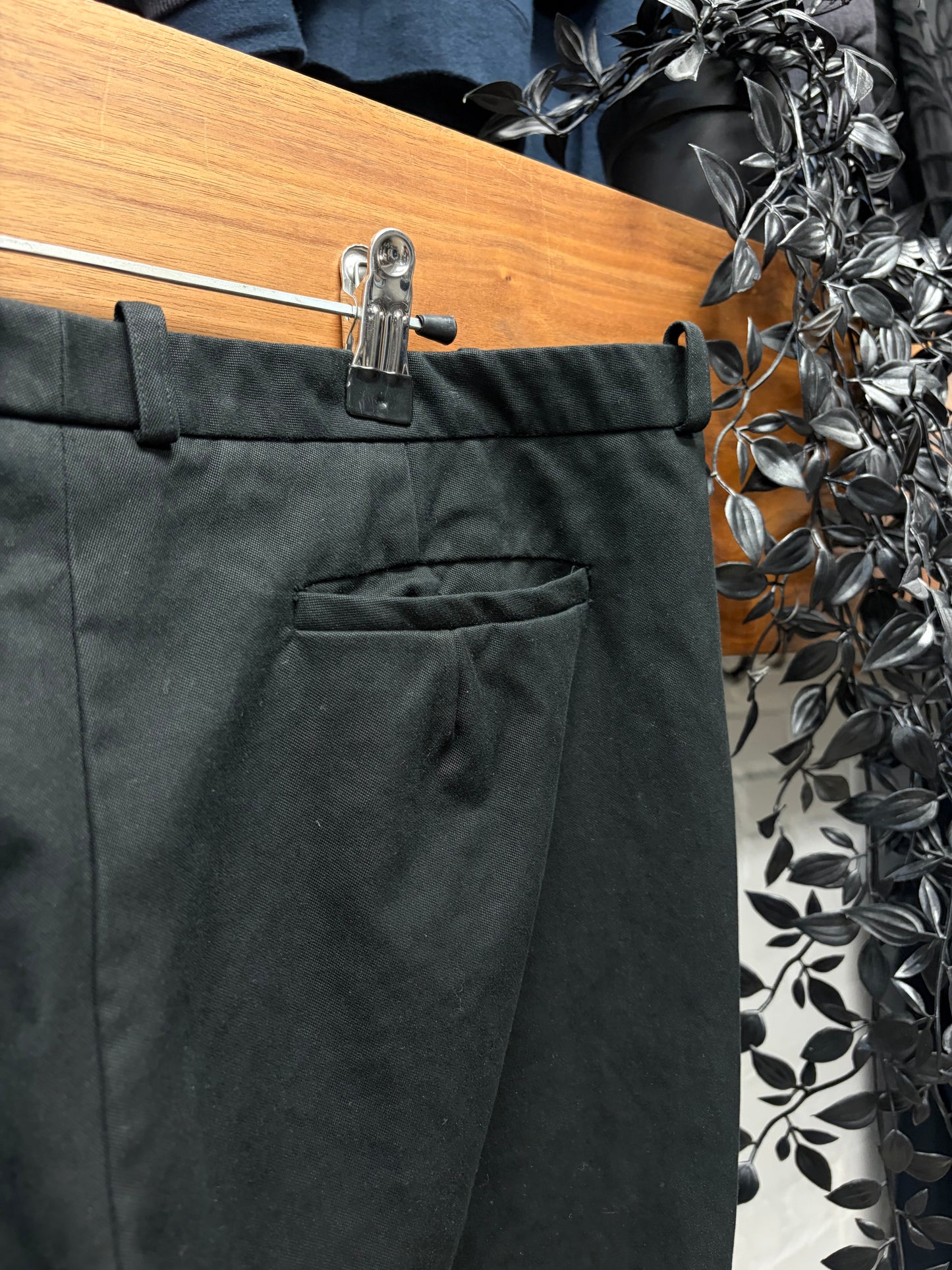 Balmain Flared Leg Black Slim Cut Pants