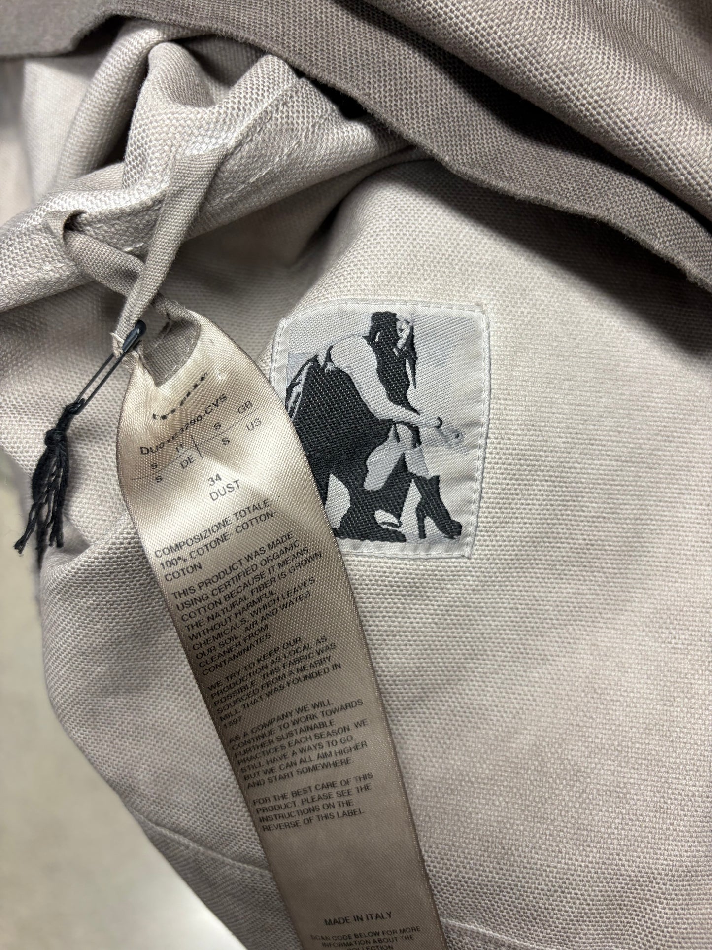 Rick Owens DRKSHDW ‘Magnum Tommy’ Oversized Dust Brown Denim Work Shirt