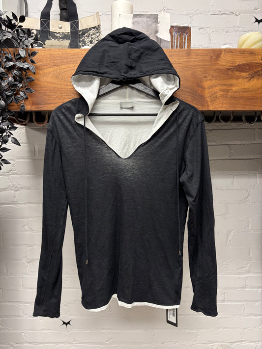 Dior Homme Low Collar Layered Cotton Hoodie