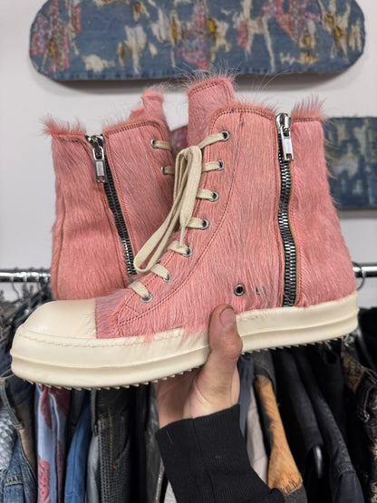 Rick Owens Pink Pony Hair Ramones