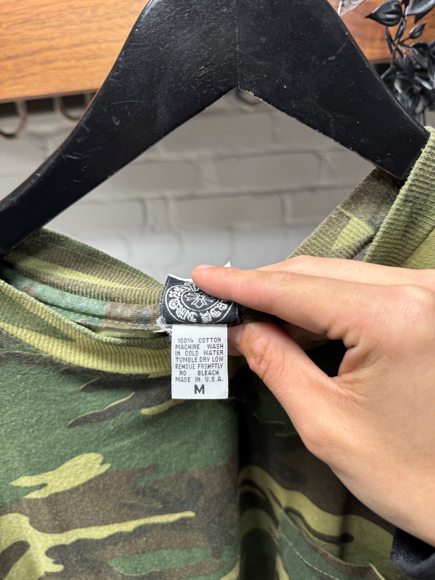 Vintage 90s Chrome Hearts Camo ‘Pocket Logo’ Cross