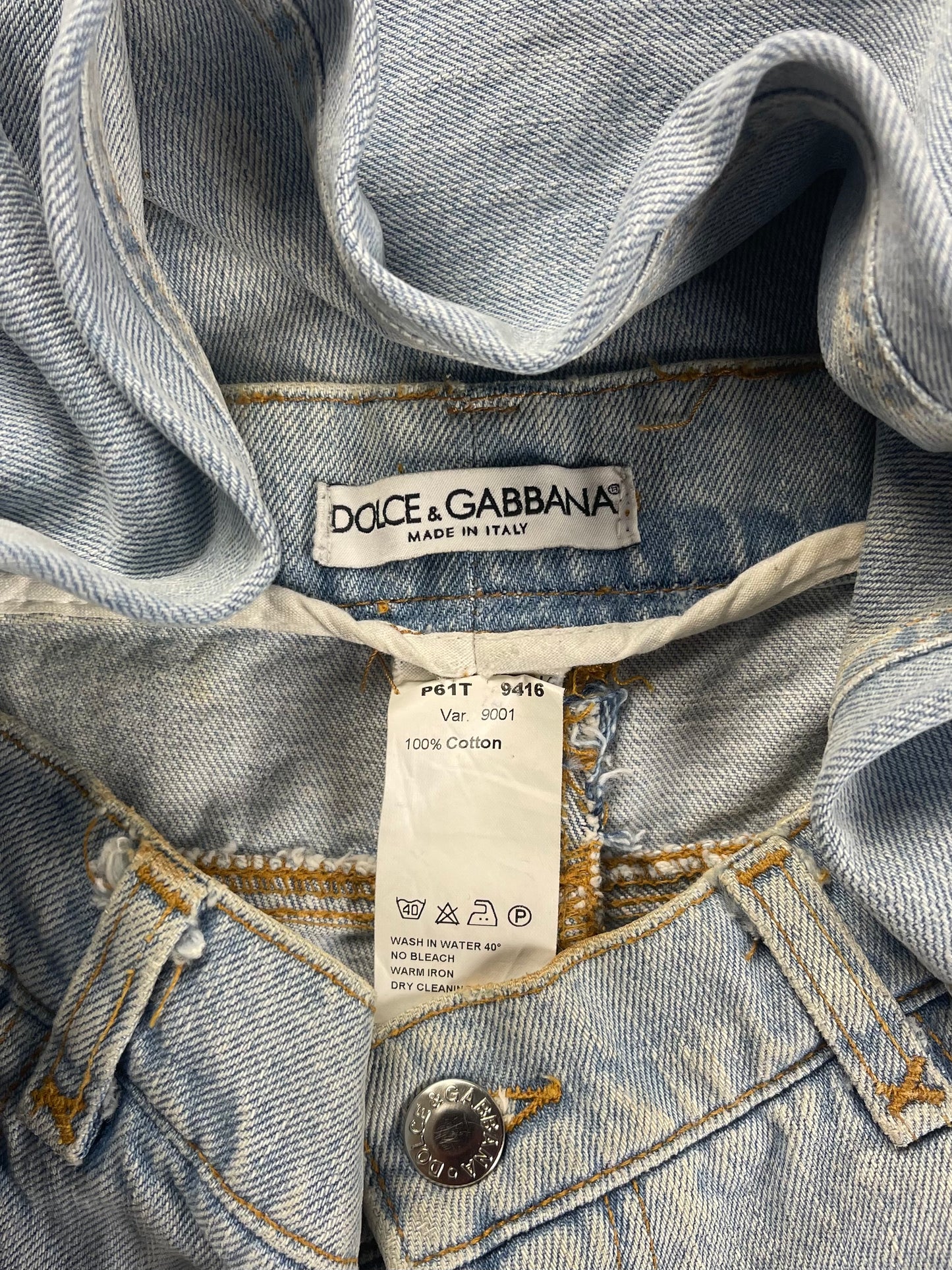 Dolce & Gabbana ‘Mainline’ Light Wash Bootcut Denim