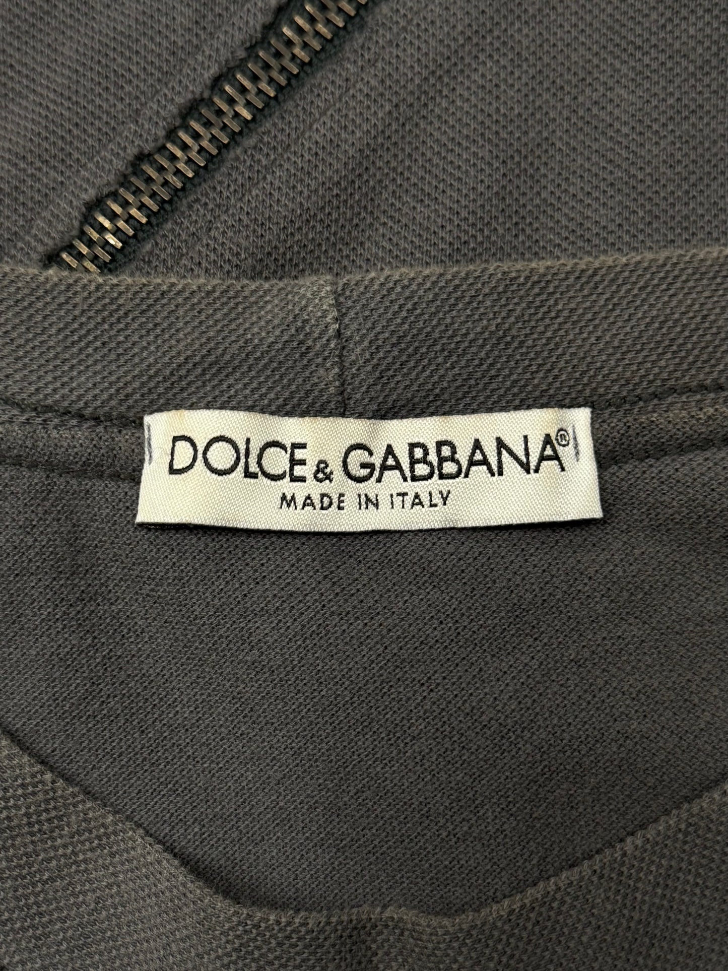 2000s Dolce & Gabbana Raw ‘Zipper Track’ T-Shirt