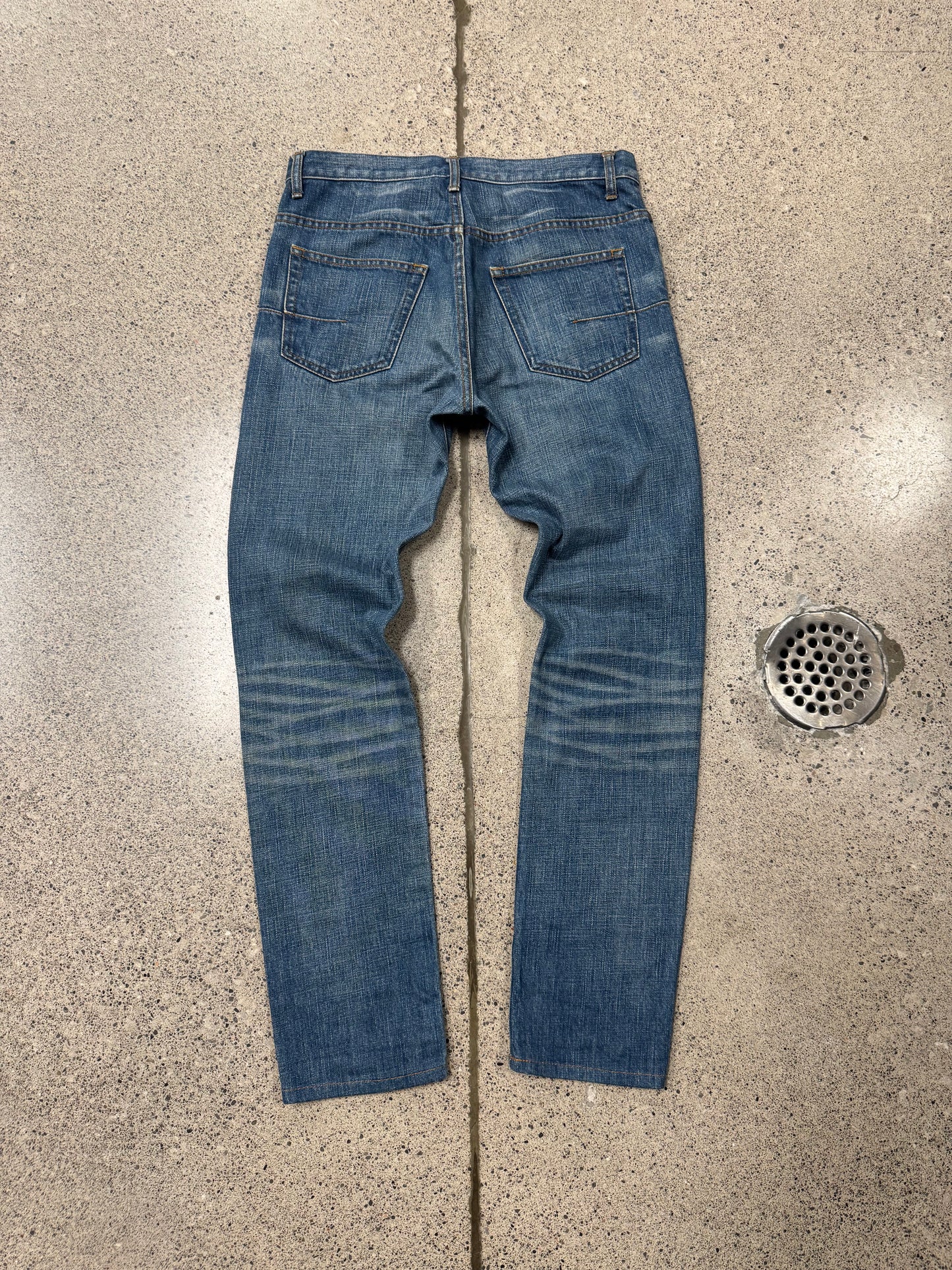 Dior Homme ‘Clawmark’ Washed Blue Skinny Denim