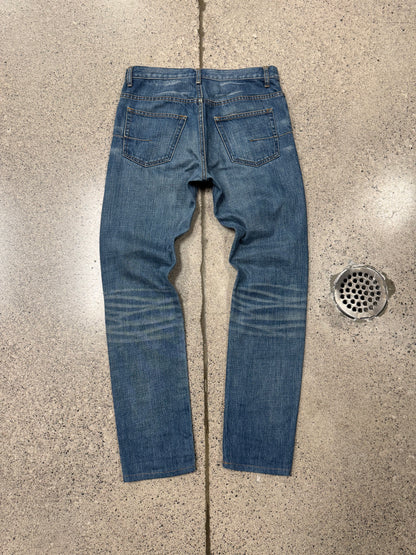 Dior Homme ‘Clawmark’ Washed Blue Skinny Denim